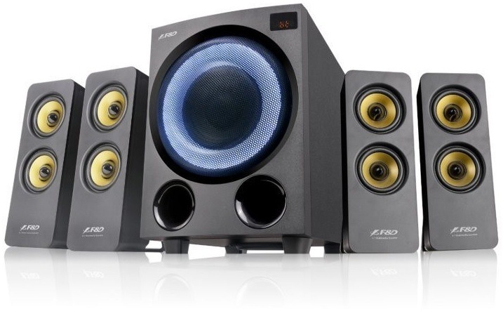 Reproduktory Fenda F&D F7700X, 4.1, 80W, RGB, BT5.0, FM rádio, USB, optický vstup, dálkové ovládání