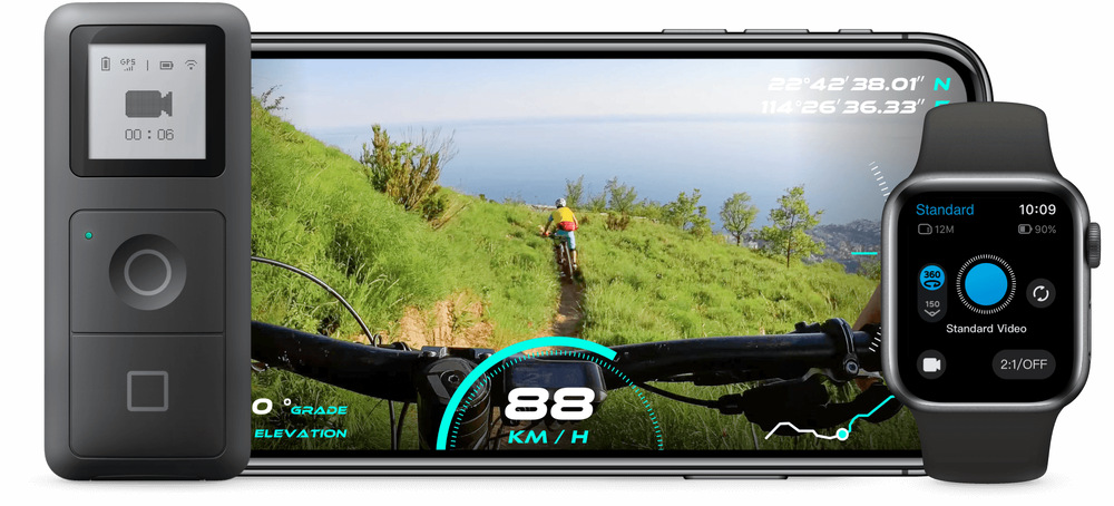 Outdoorová kamera Insta360 ONE X2 černá/šedá