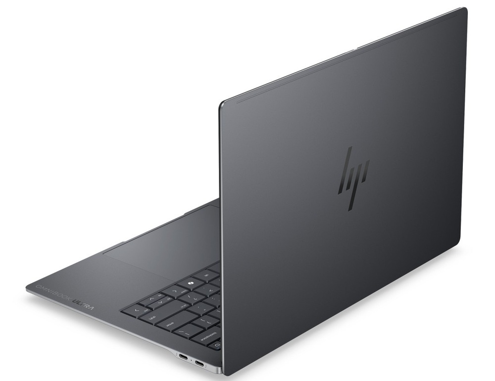 Notebook HP OmniBook Ultra AI 14-kd0073ncx + Game Pass předplatné na 2 měsíce šedý Notebook HP OmniBook Ultra AI 14-kd0071ncxzezadu otevřený