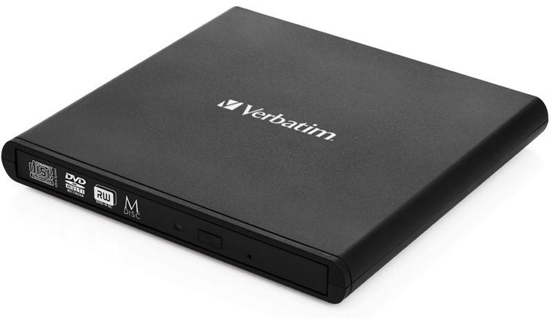 Externí DVD vypalovačka Verbatim CD/DVD Slimline USB 2.0 + Nero černá