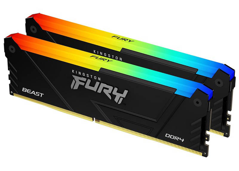 DIMM Kingston FURY Beast Black RGB 32 GB (2× 16 GB) (KF432C16BB2A2-32)