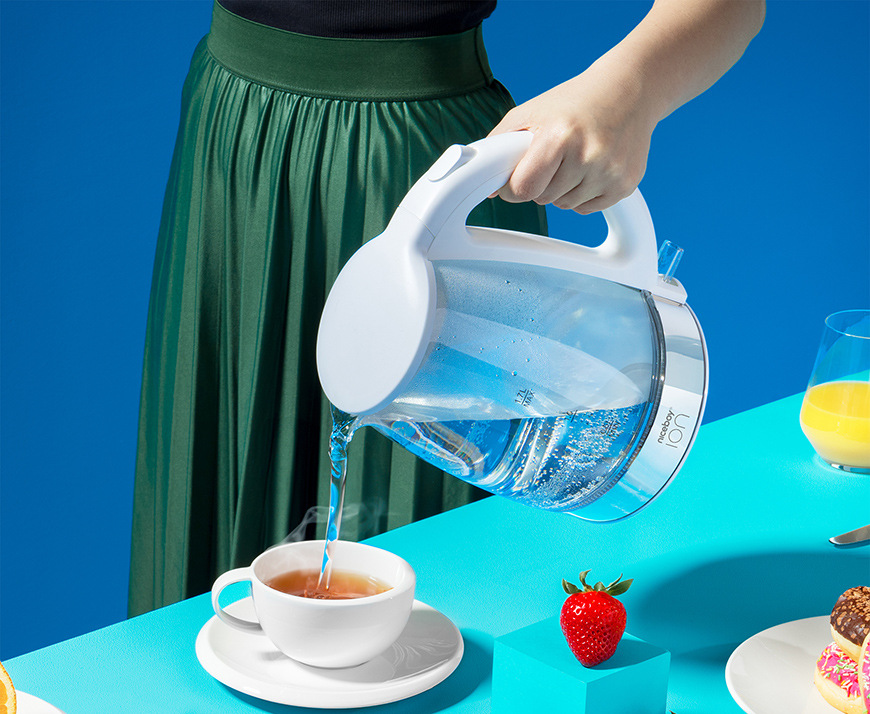 Rychlovarná konvice Niceboy ION Kettle K1 Crystal Glass white