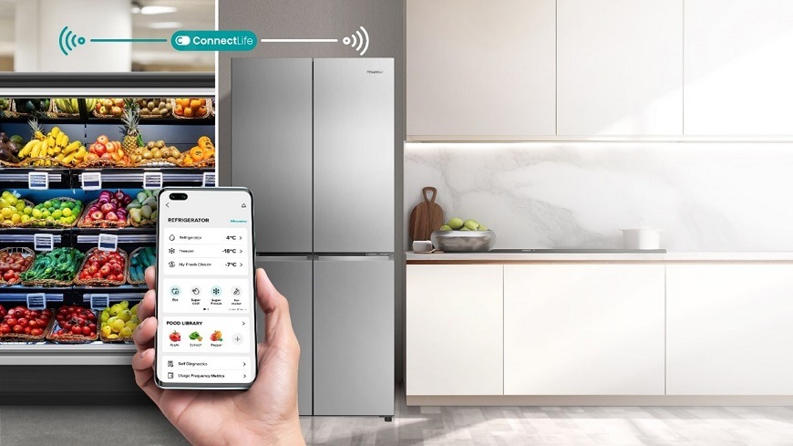 Americká lednice Hisense RQ5P470SEIE nerez Americká chladnička Hisense RQ5P470SEIE, nerez, chladničku lze dálkově ovládat pomocí mobilní aplikace