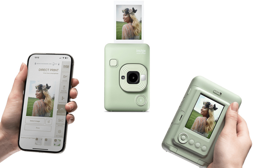 Instantní fotoaparát Fujifilm Instax mini LiPlay+ modrá Tisk fotografie ze smartphonu pomocí instantního foťáku Fujifilm Instax mini LiPlay+