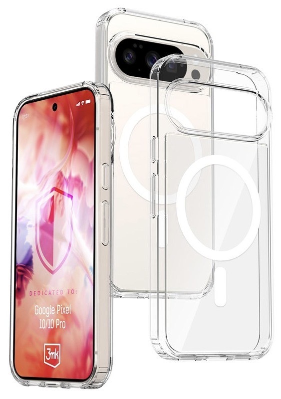 Kryt na mobil 3mk na Google Pixel 10 a 10 Pro, průhledná barva