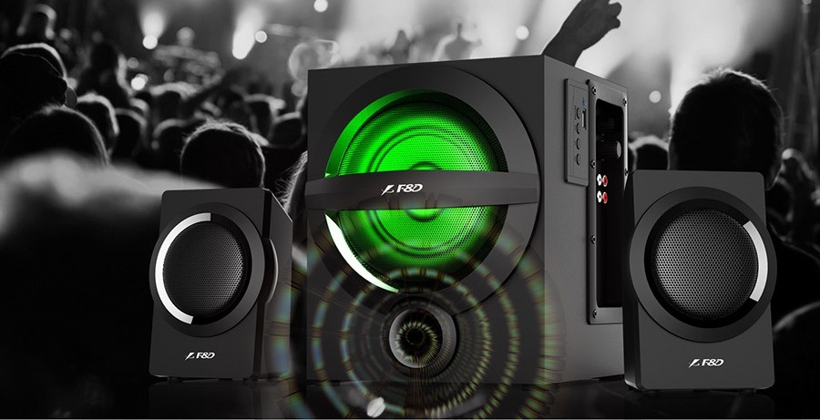 Reproduktory Fenda F&D A140X 2.1, bluetooth, rádio, USB, dálkové ovládání černé