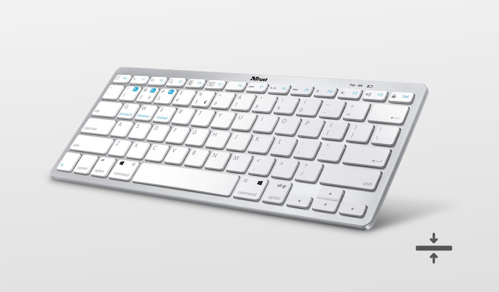 Klávesnice Trust Nado bluetooth bílá Klávesnice Trust Nado bluetooth bílá