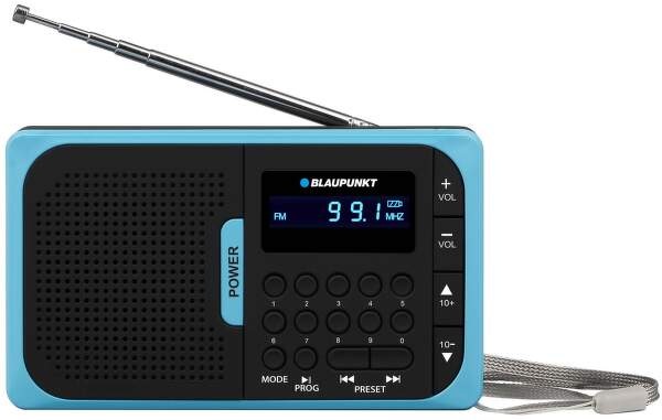 Radiopřijímač Blaupunkt PR5BL černý/modrý Radiopřijímač Blaupunkt PR5BL černý/modrý
