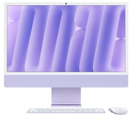 Počítač All In One Apple iMac 24" CTO Sklo s nanotexturou M4 10× CPU 10× GPU, 24 GB, 512 GB - fialový CZ