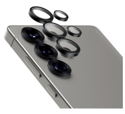 Ochranné sklo čočky fotoaparátu PanzerGlass HoOps Ceramic na Samsung Galaxy S25 Ultra černé