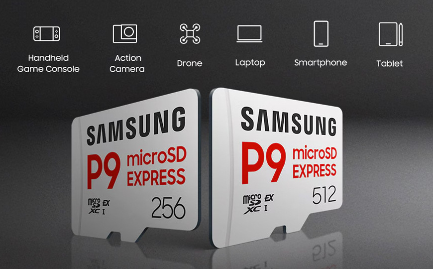 Paměťová karta Samsung 512GB P9 microSD Express bílá