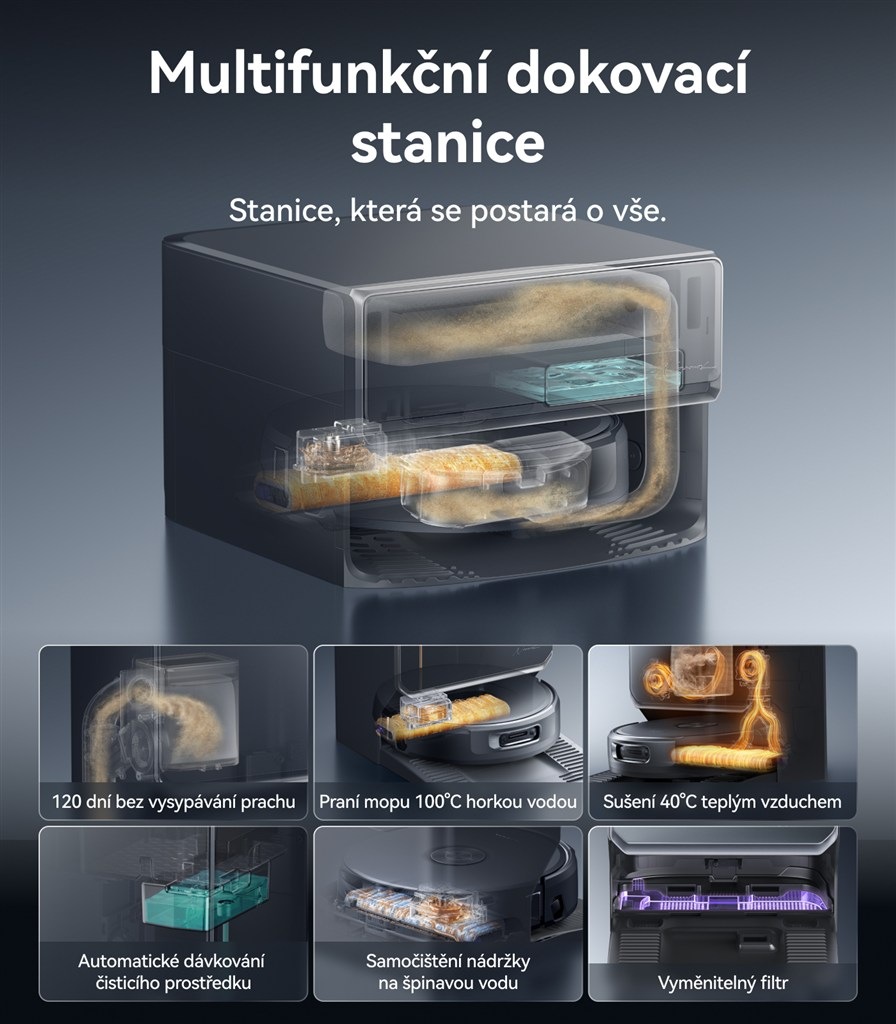 Robotický vysavač Narwal Flow 2 X31 černý Vysavač Narwal disponuje bezúdržbovým provedením