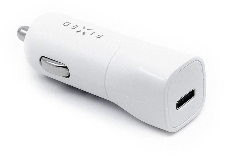 Adaptér do auta FIXED USB-C PD 18W bílý Adaptér do auta FIXED USB-C PD 18 W