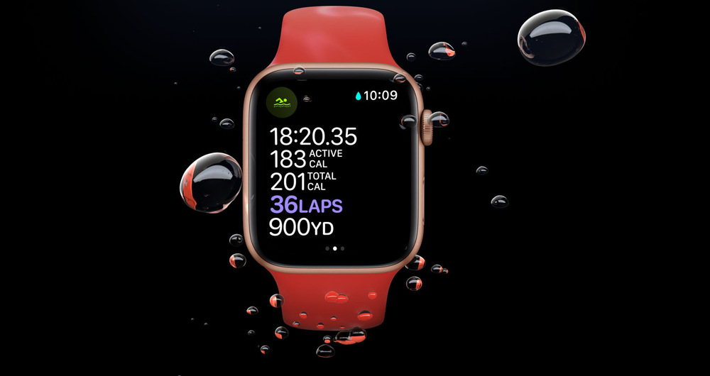 Chytré hodinky Apple Watch Nike Series 6 GPS 44mm pouzdro ze stříbrného hliníku - platinový/černý sportovní řemínek Nike