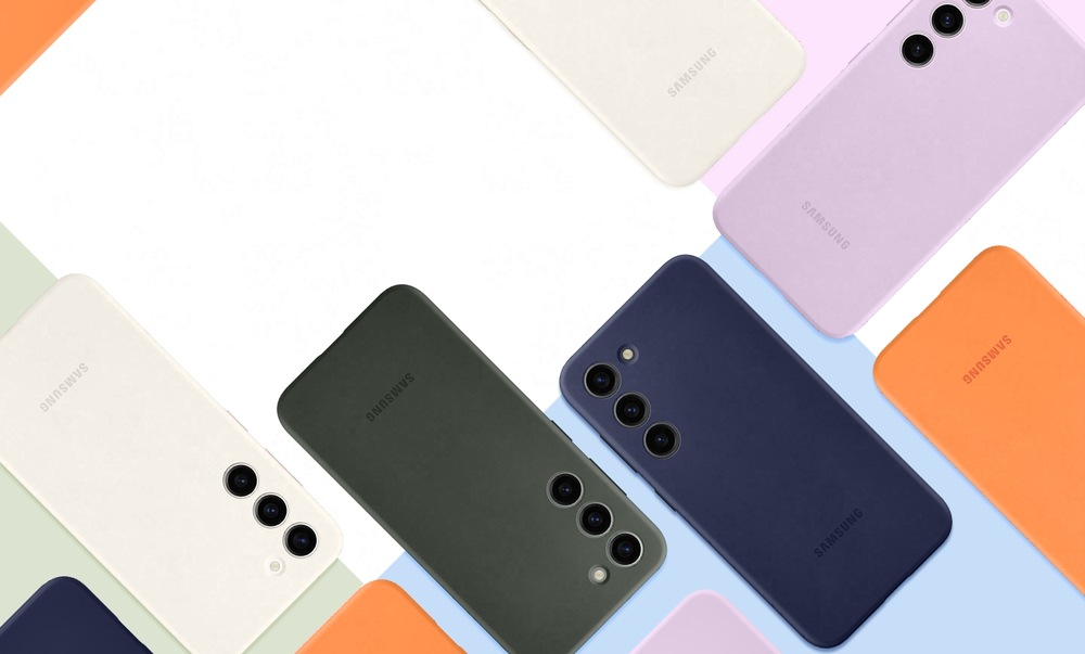 Kryt na mobil Samsung Silicone na Galaxy S23 krémový Samsung Silicone Cover na Galaxy S23