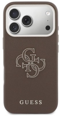 Kryt na mobil Guess PU Resin Logo na Apple iPhone 17 Pro hnědý Kryt na mobil Guess PU Resin Logo na Apple iPhone 17 Pro - hnědý