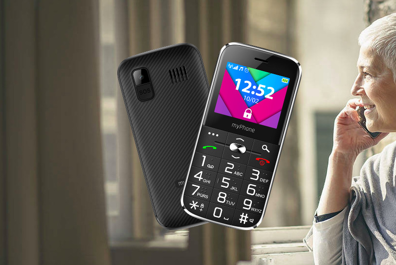 Mobilní telefon myPhone Halo C Senior černý