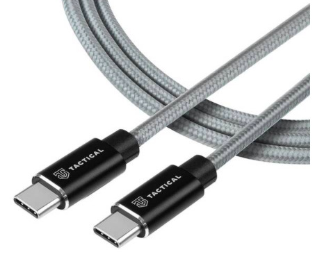 Kabel Tactical Fast Rope Aramid USB-C/USB-C 100W 20V/5A 0,3 m šedý Kabel Tactical Fast Rope Aramid USB-C/USB-C 100W 20V/5A 0,3 m šedý