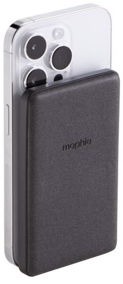 Powerbanka Mophie 12W, 5000 mAh, snap+ Juicepack mini, 1x USB-C, Snap adaptér + USB-C kabel černá