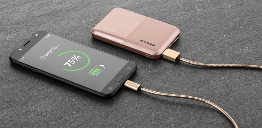Powerbanka GoGEN 5000 mAh, metalická růžová GoGEN PB50002RG
