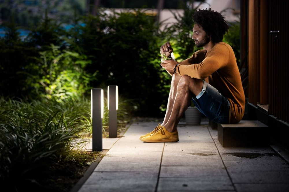 Venkovní svítidlo Philips Stratosphere Pedestal, LED, teplá bílá - antracitové