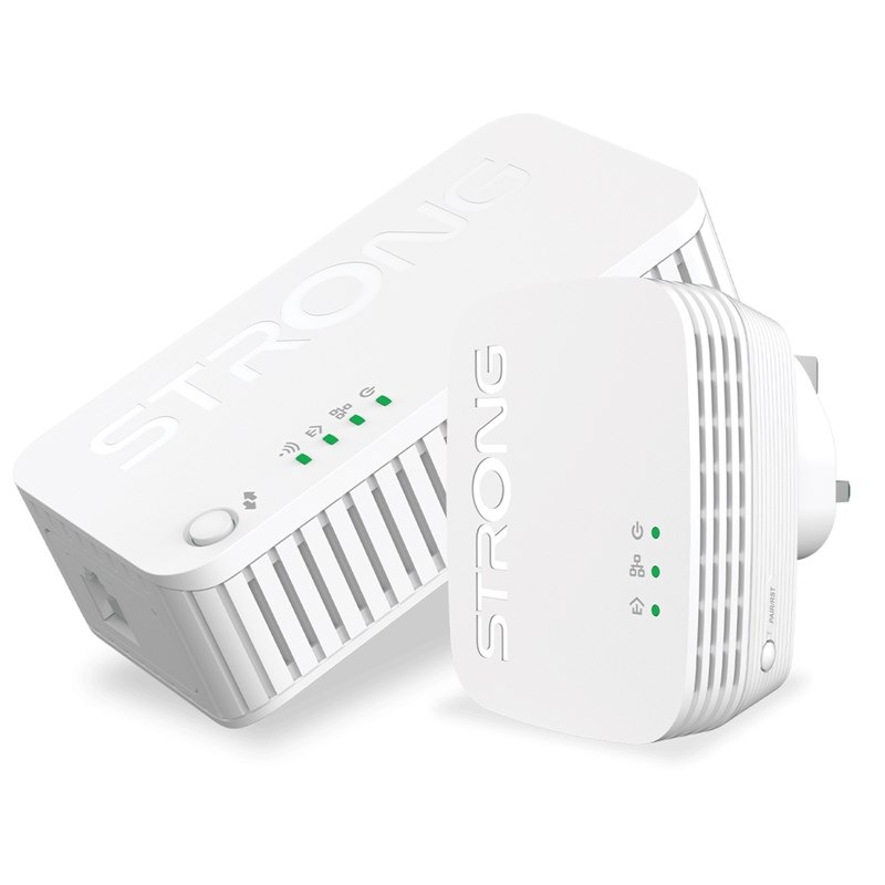 Síťový rozvod LAN po 230V Strong Wi-Fi 1000 DUO MINI, 2 jednotky bílý