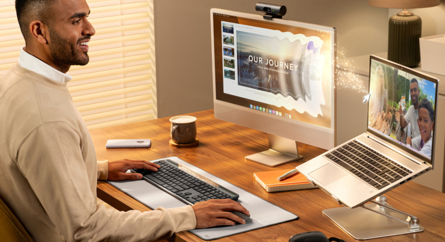 Klávesnice Logitech Signature Slim Solar+, US šedá