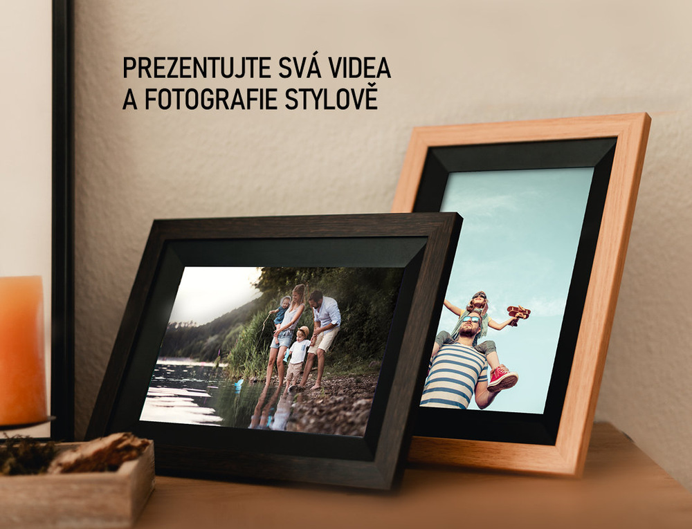 Elektronický fotorámeček Rollei Smart Frame WiFi 105 hnědý