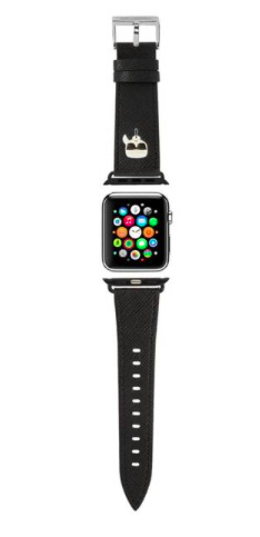 Řemínek Karl Lagerfeld Karl Head PU na Apple Watch 38/40/41mm černý Řemínek Karl Lagerfeld Karl Head PU na Apple Watch 38/40/41mm černý