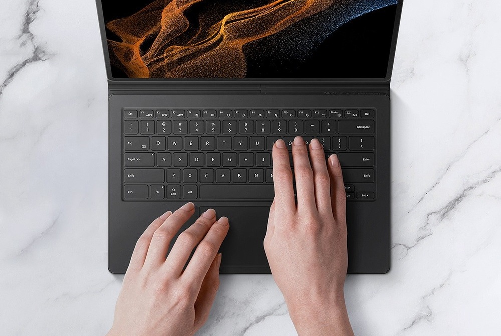 Pouzdro na tablet s klávesnicí Samsung Galaxy Tab S8 Ultra černé