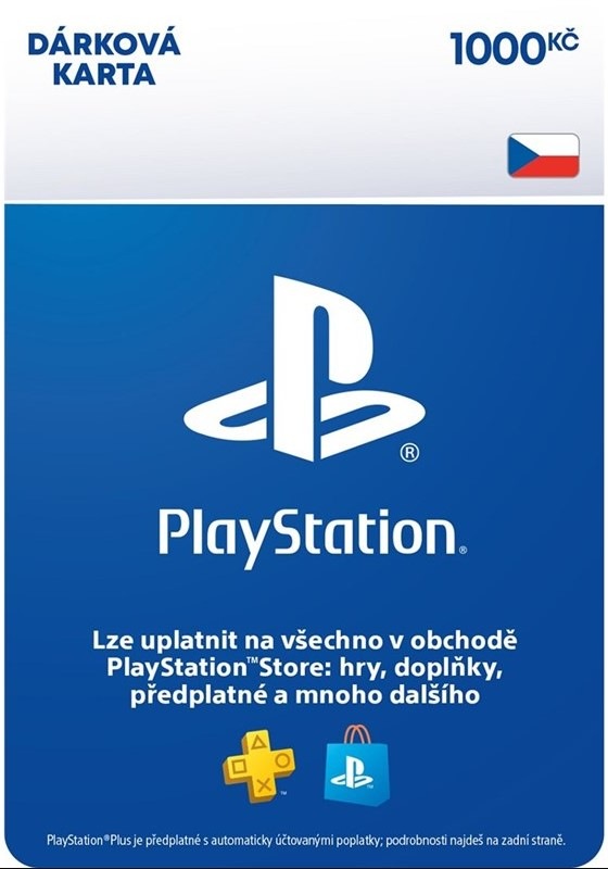 Sony PlayStation Store CZ - elektronická peněženka 1000 Kč