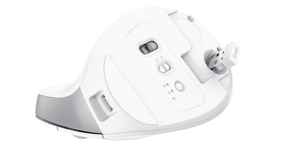 Myš Trust Bayo+ Ergonomic Wireless bílá Myš Trust Bayo+ Ergonomic Wireless bílá