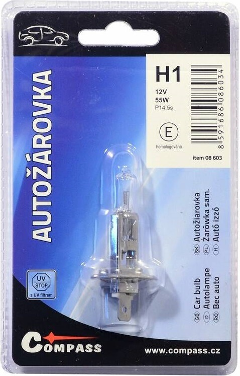 Autožárovka Compass 08603 12V H1 55W P14,5s (1 ks) Autožárovky Compass