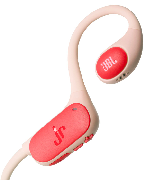 Detail ovládacích tlačítek a mikrofonu u sluchátek JBL Junior FREE pro snadné použití