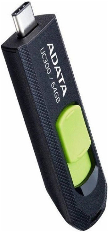 Flash USB ADATA UC300 64GB USB 3.2 - černý/zelený