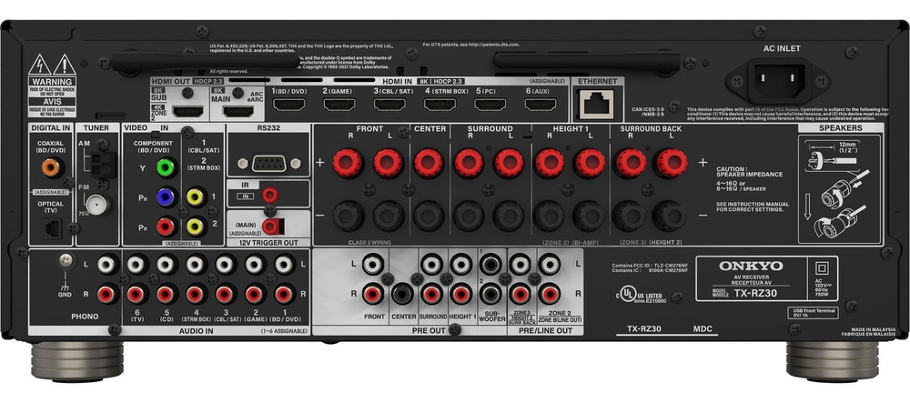 AV Receiver Onkyo TX-RZ30 s vestavěným streamováním 