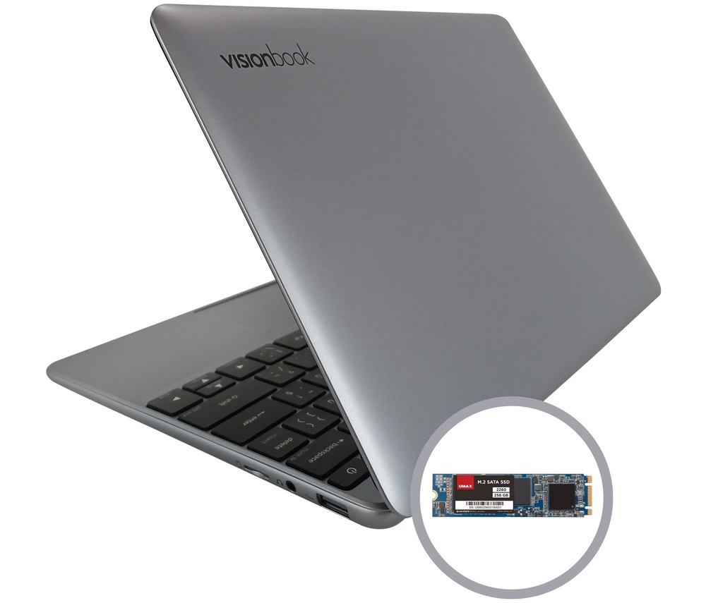 Notebook Umax VisionBook 12Wr šedý