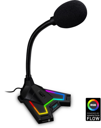 Mikrofon Connect IT NEO RGB ProMIC černý