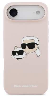 Kryt na mobil Karl Lagerfeld Liquid Silicone Double Heads MagSafe na Apple iPhone Air růžový