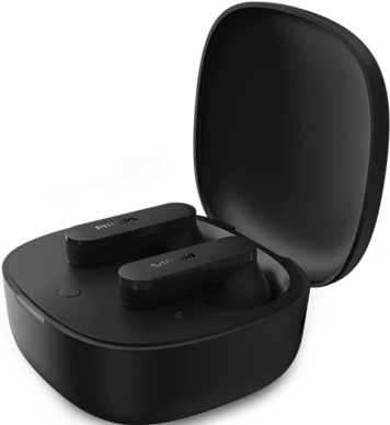 Sluchátka Philips TAT2100LB/00 světle modrá Nabíjecí pouzdro s vyjmutým sluchátkem Philips