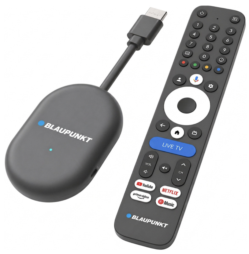 Multimediální centrum Blaupunkt A-Stream Stick Gen2 s HDMI konektorem a dálkovým ovladačem