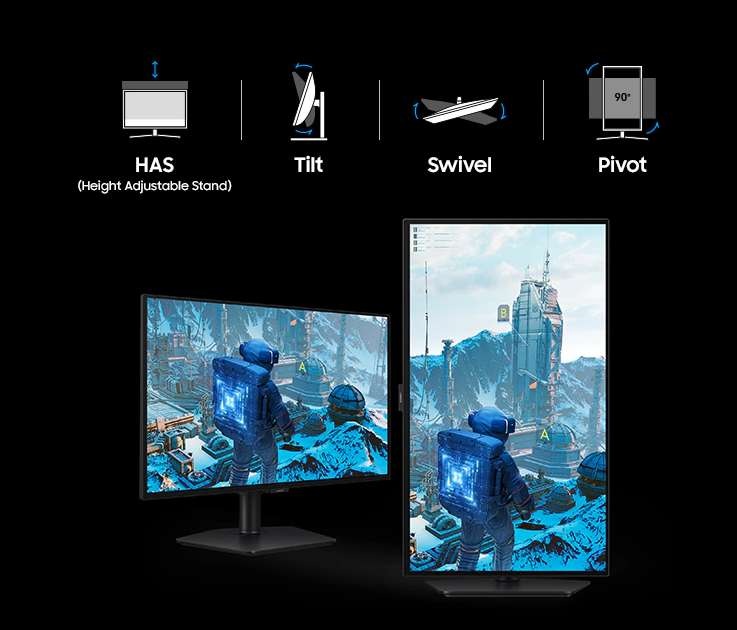 Herní monitor Samsung Odyssey G7 (G73SH) černý Samsung Odyssey G7 (G73SH) má nastavitelný stojan