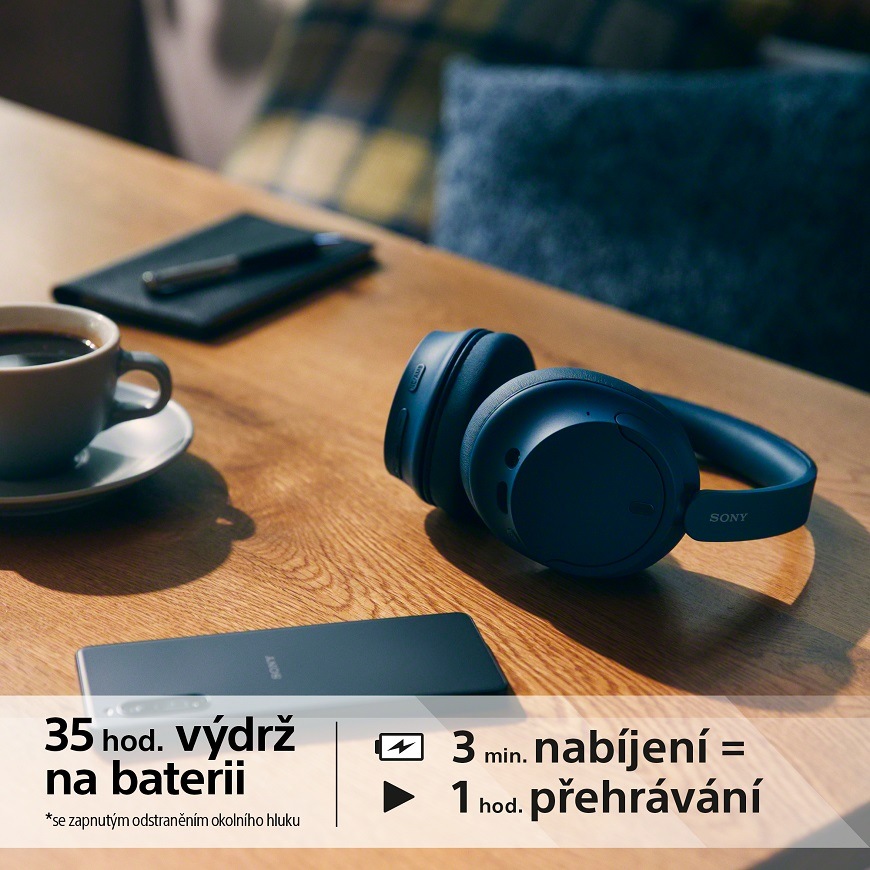 Sluchátka Sony WH-CH720N modrá Sluchátka Sony WH-CH720N, modrá, výdrž 35 hodin