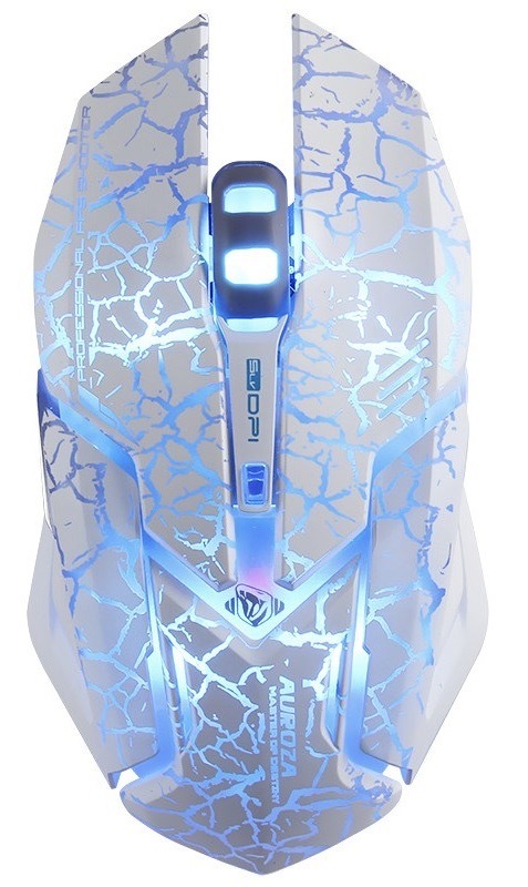 Myš E-Blue Auroza Gaming + e-box bílá