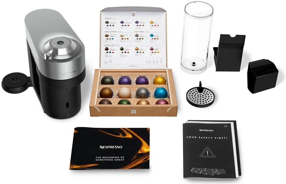 Kapslový kávovar Krups Nespresso Vertuo Pop+ XN930T10 titanium