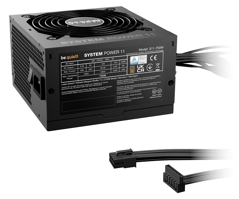 Zdroj be quiet! System Power 11 450W černý Zdroj be quiet! System Power 11 750W s kabely