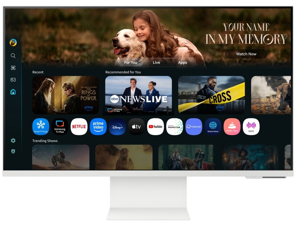 VA monitor Samsung Smart Monitor M8, bílá barva
