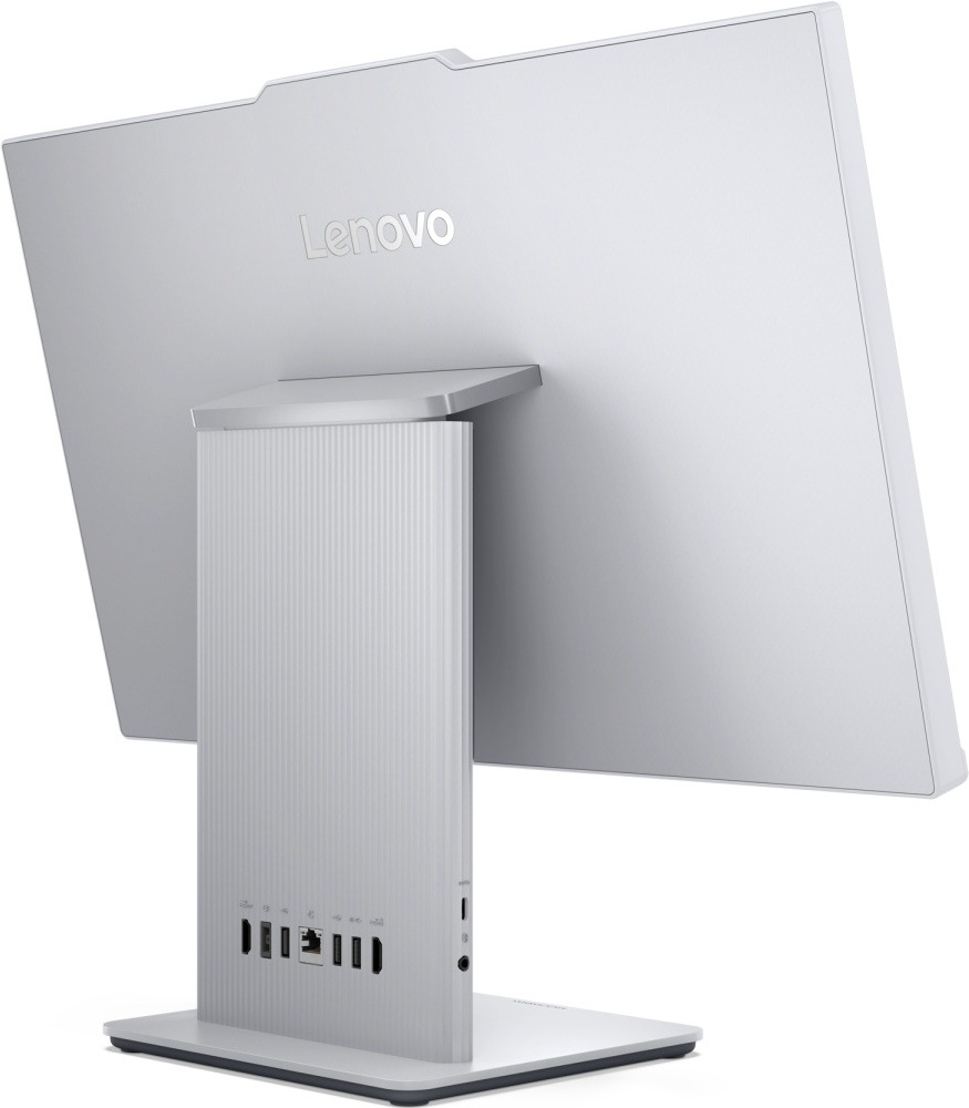 Počítač All In One Lenovo IdeaCentre 24IRH9 šedý Záda AIO Lenovo IdeaCentre vybaveného řadou konektorů
