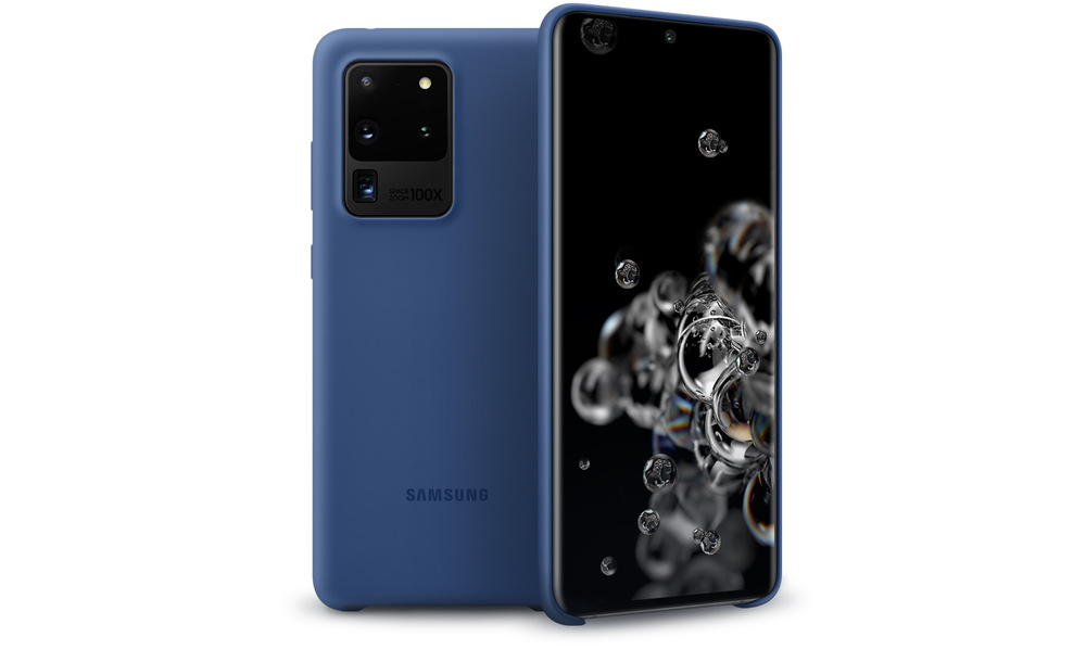 Kryt na mobil Samsung Silicon Cover na Galaxy S20 Ultra černý