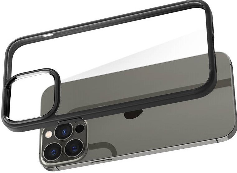 Kryt na mobil Spigen Crystal Hybrid na Apple iPhone 13 Pro černý/průhledný Kryt na mobil Spigen Crystal Hybrid na Apple iPhone 13 Pro černý/průhledný